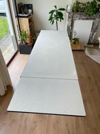 Uitschuifbare vintage tafel (1950) in formica en hout, 50 tot 100 cm, Eikenhout, 150 tot 200 cm, Gebruikt