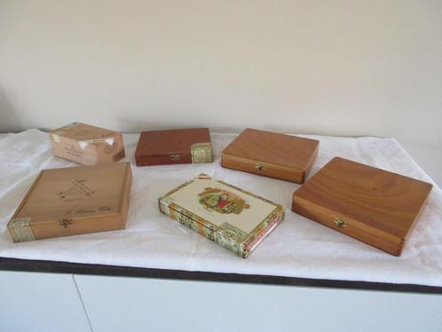 6 oude lege sigarendoosjes sigarendoos Cuba Habana Cohiba, Verzamelen, Rookartikelen, Aanstekers en Luciferdoosjes, Ophalen