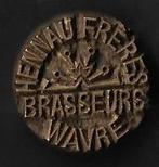 Unieke oude stempel BRASSEURS HENNAU FRERES WAVRE, Verzamelen, Ophalen of Verzenden