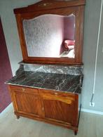 commode uitgerust met grote spiegel en marmeren blad, Antiek en Kunst, Ophalen