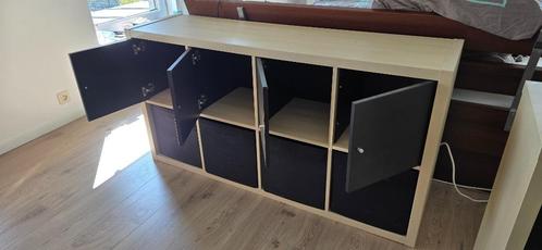 Etagère Kallax 4 portes + 4 bacs, Huis en Inrichting, Kasten | Stellingkasten, Gebruikt, Ophalen