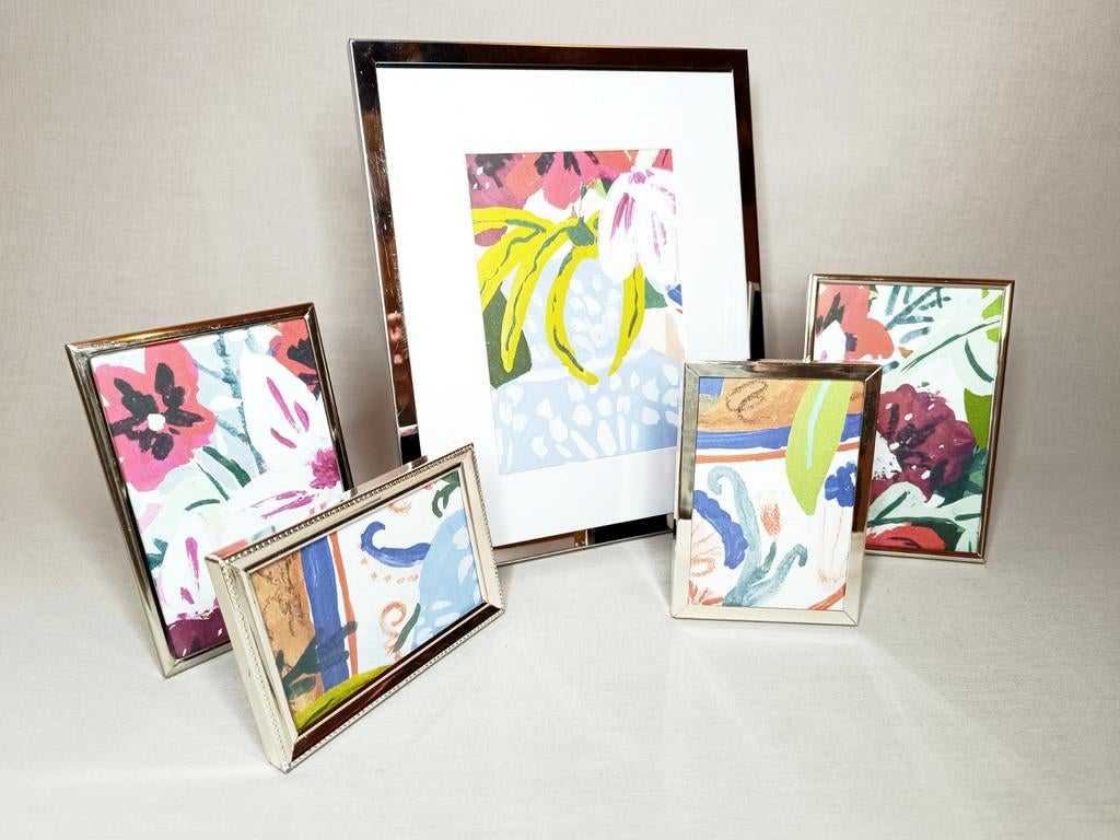 Fotolijstjes zilverkleurig, Verzenden, Zo goed als nieuw