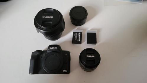 Canon EOS M50 Body + 15-45mm kit lens + accessoires, Audio, Tv en Foto, Fotocamera's Digitaal, Zo goed als nieuw, Canon, Geen optische zoom