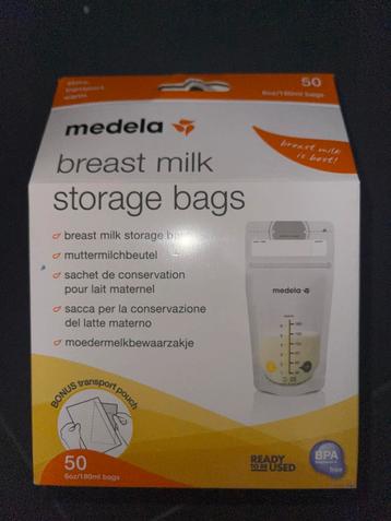 Medela moedermelkbewaarzakjes 50stuks nieuw in verpakking 