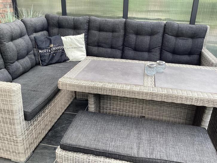 Wicker loungeset, Tuin en Terras, Tuinsets en Loungesets, Zo goed als nieuw, Loungeset, Wicker, Ophalen