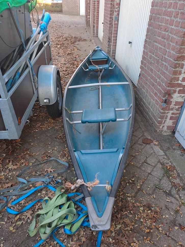 Canadese kano compleet met peddels, Watersport en Boten, Kano's, Gebruikt, Met peddels, Ophalen