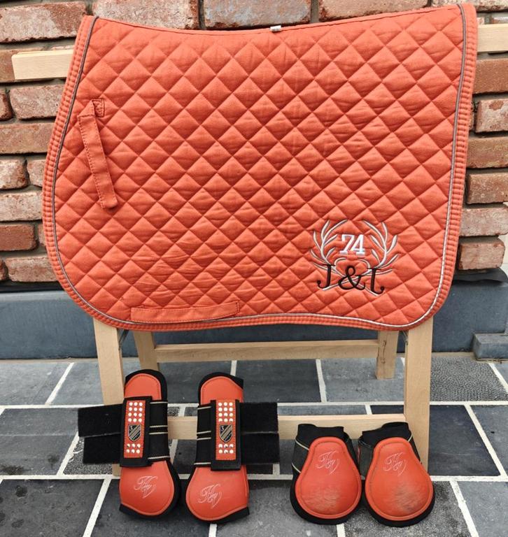 Dekje Harry's horse + peesbeschermers HV Polo, Dieren en Toebehoren, Paarden en Pony's | Dekens en Dekjes, Zo goed als nieuw, Dekje