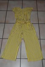 Mooi gevoerde gele jumpsuit met ruches T146cm als NIEUW, Broek, Meisje, BISSY, Ophalen of Verzenden
