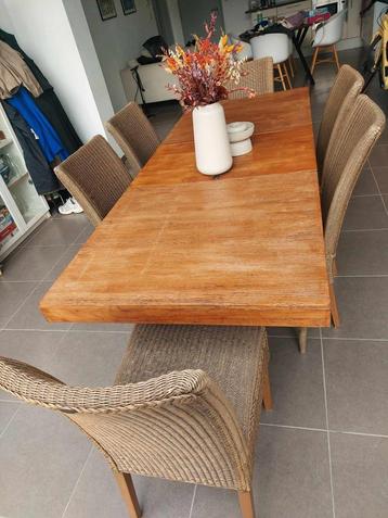 Original Lloyd Loom stoelen - zes, Huis en Inrichting, Stoelen, Ophalen, Bruin, Zo goed als nieuw, Vijf, Zes of meer stoelen
