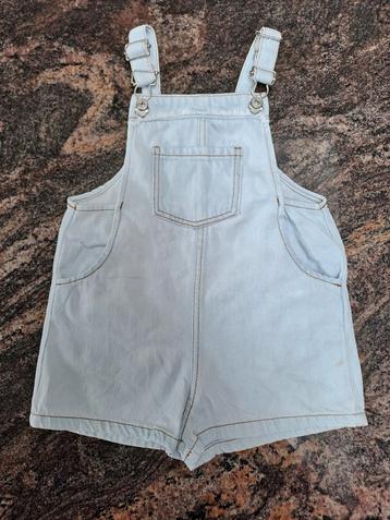 Mt 98 Afgebleekte jeans zomersalopette 