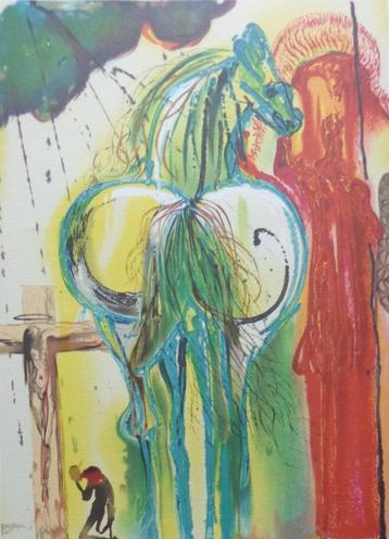 SALVADOR DALI / CHEVAUX DE DALI / KLEURLITHO / 56x36cm 1983 beschikbaar voor biedingen