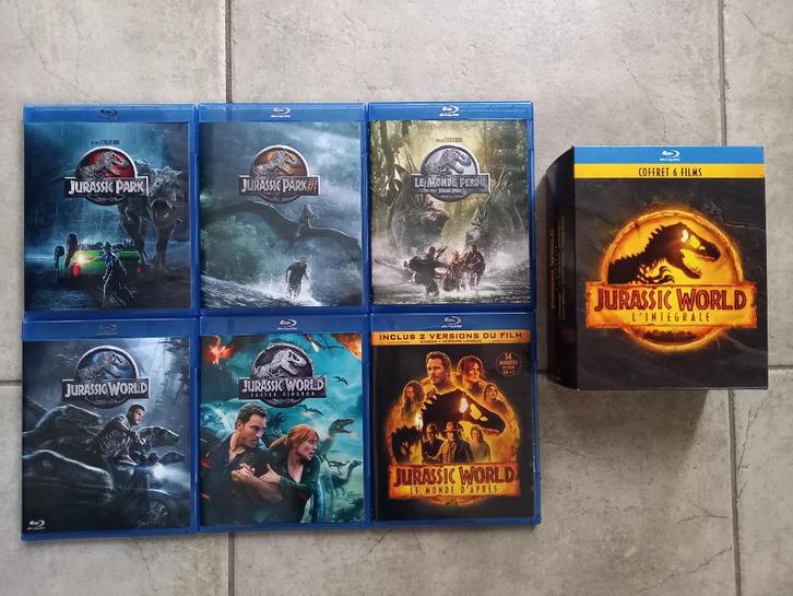 l intégrale Jurassic Park et Jurassic World 6 Blu-ray, CD & DVD, Blu-ray, Comme neuf, Aventure, Coffret, Enlèvement ou Envoi