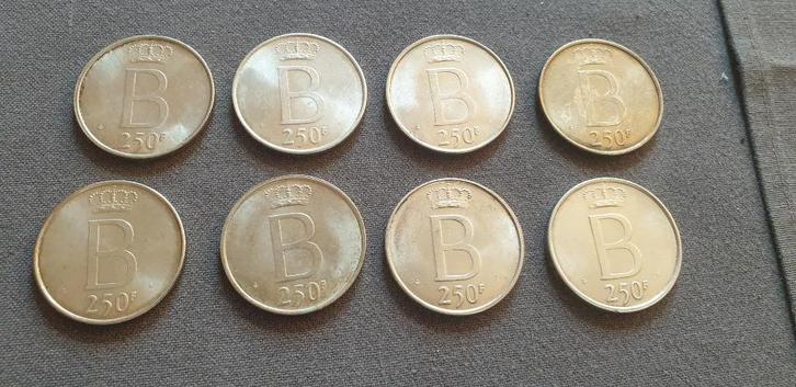 lot pieces 250 francs - Baudouin Ier 1976, Postzegels en Munten, Munten | België, Zilver, Zilver, Ophalen of Verzenden