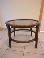 Bijzettafel/salontafel diameter 60 cm, hoogte 46 cm, Glas, 55 tot 75 cm, Rond, Gebruikt