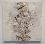 Jolie peinture originale avec divers collages, Ophalen
