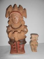 2 Precolumbiaanse figuren in Terracotta, Ophalen of Verzenden