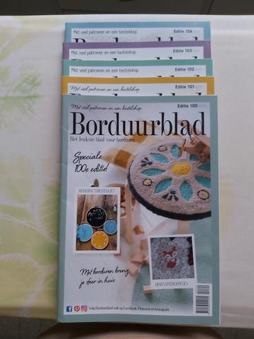 Lot 5 : Borduurblad, Hobby en Vrije tijd, Borduren en Borduurmachines, Ophalen of Verzenden, Zo goed als nieuw