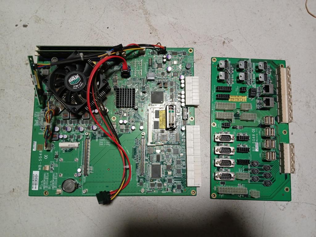 Tab motherboards  MB-SG48 + vidoekaart, Ophalen of Verzenden, Gebruikt