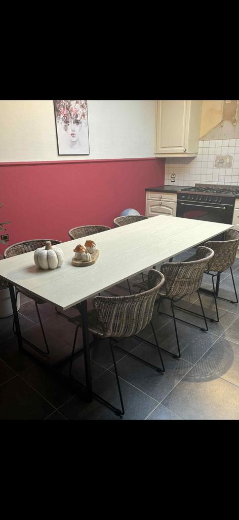 Eetafel met 6 stoelen, Huis en Inrichting, Ophalen, Zo goed als nieuw