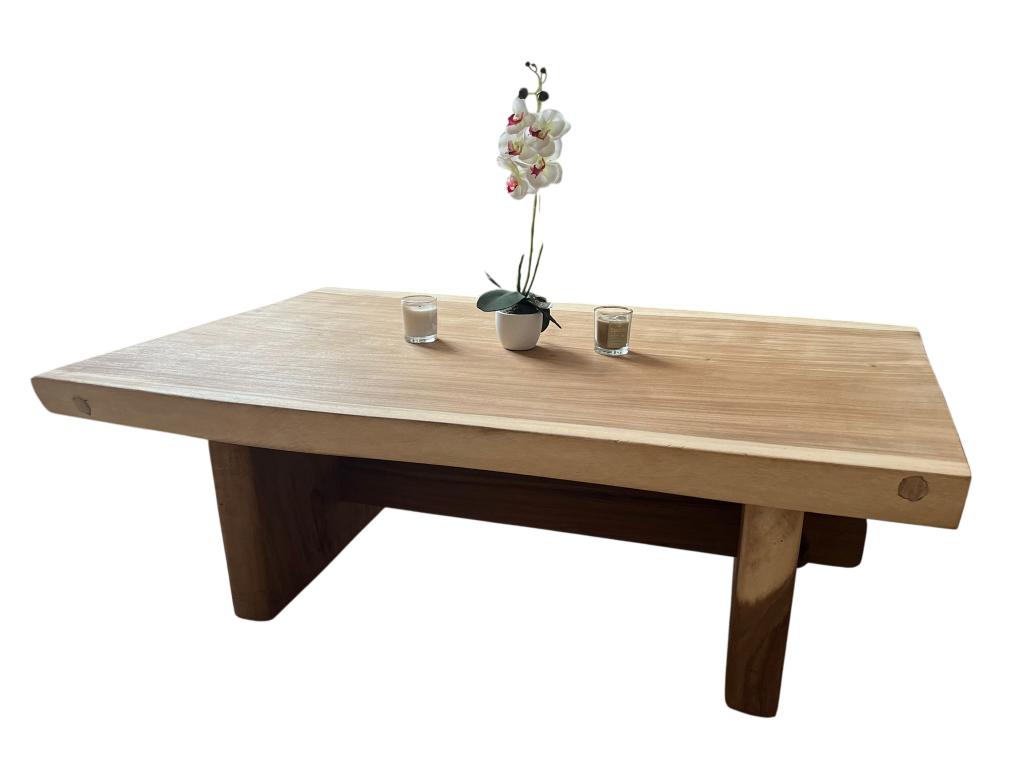 Table basse en bois massif sur mesure – Ventura, Maison & Meubles, 100 à 150 cm, Moins de 50 cm, Comme neuf, Enlèvement