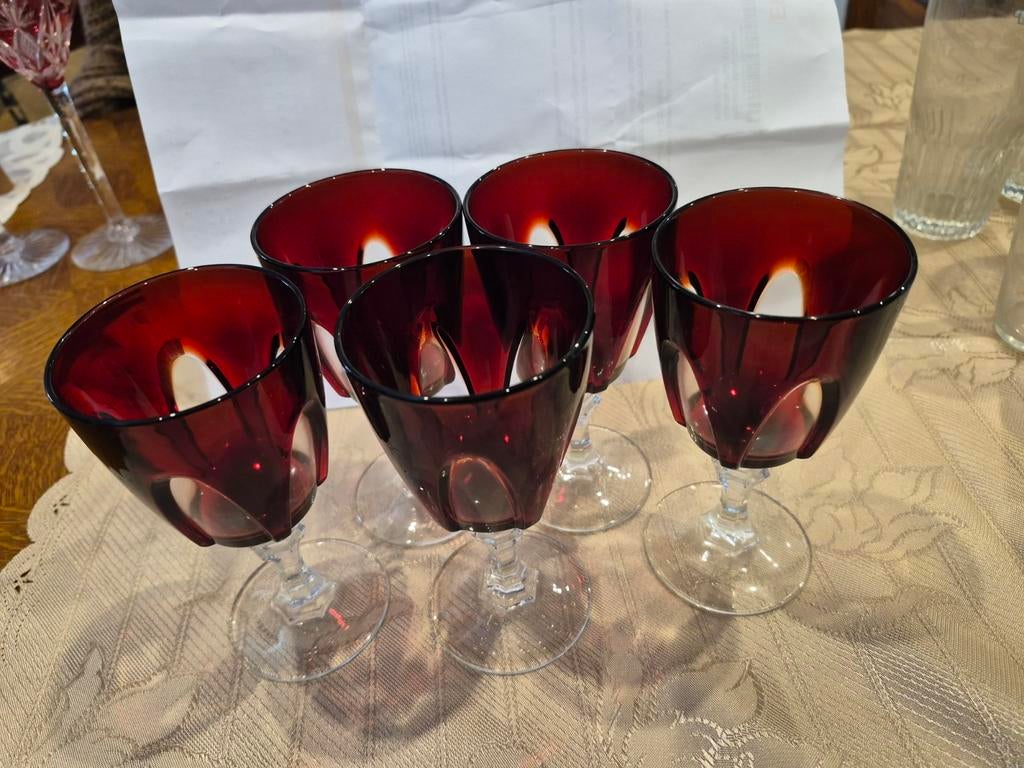 Lot de 5 verres à vin Luminarc Arcoroc Cristal d'Arques, Enlèvement ou Envoi
