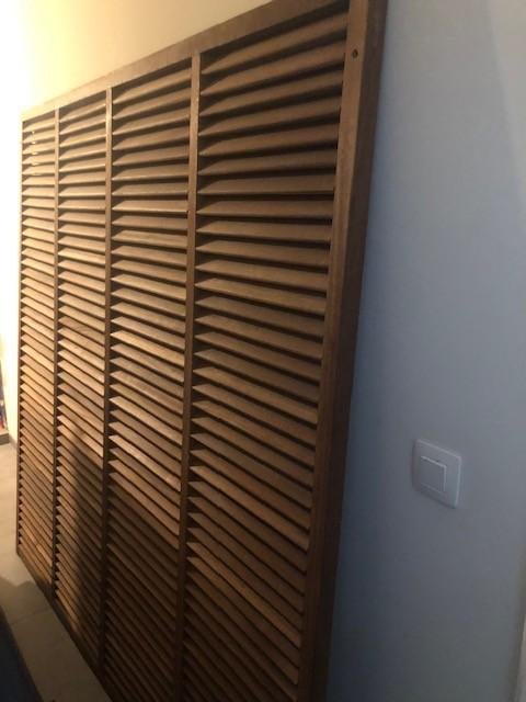 Bankirai tuinscherm met lamellen - 180x180 cm, Ophalen, 150 tot 200 cm, Nieuw, 150 tot 200 cm