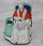 Antiek porselein beeld (pot) paus Pius IX - 19de eeuw, Enlèvement ou Envoi, Utilisé, Humain