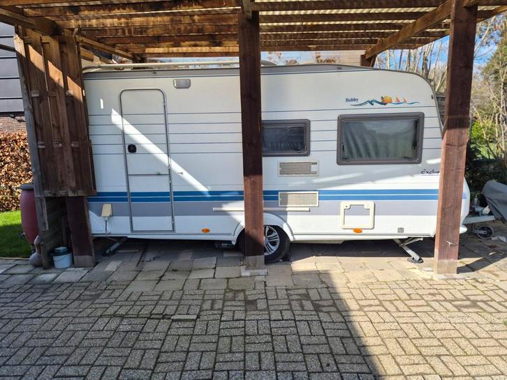 Hobby caravan Exclusive 440, Caravans en Kamperen, Caravans, Particulier, tot en met 3, 1000 - 1250 kg, Standaardzit, Hobby, Dwarsbed