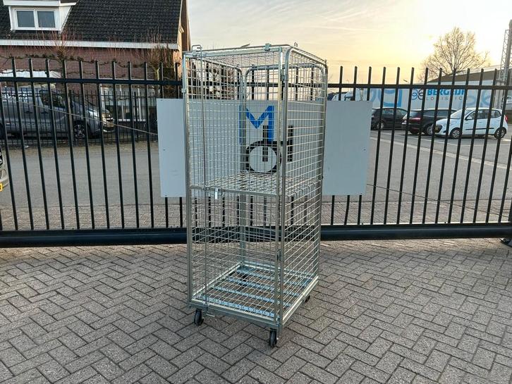 Manutan antidiefstal rolcontainer/afsluitbare rolcontainer, Doe-het-zelf en Bouw, Transportwagens, Gebruikt, Transportkar, 100 liter of meer