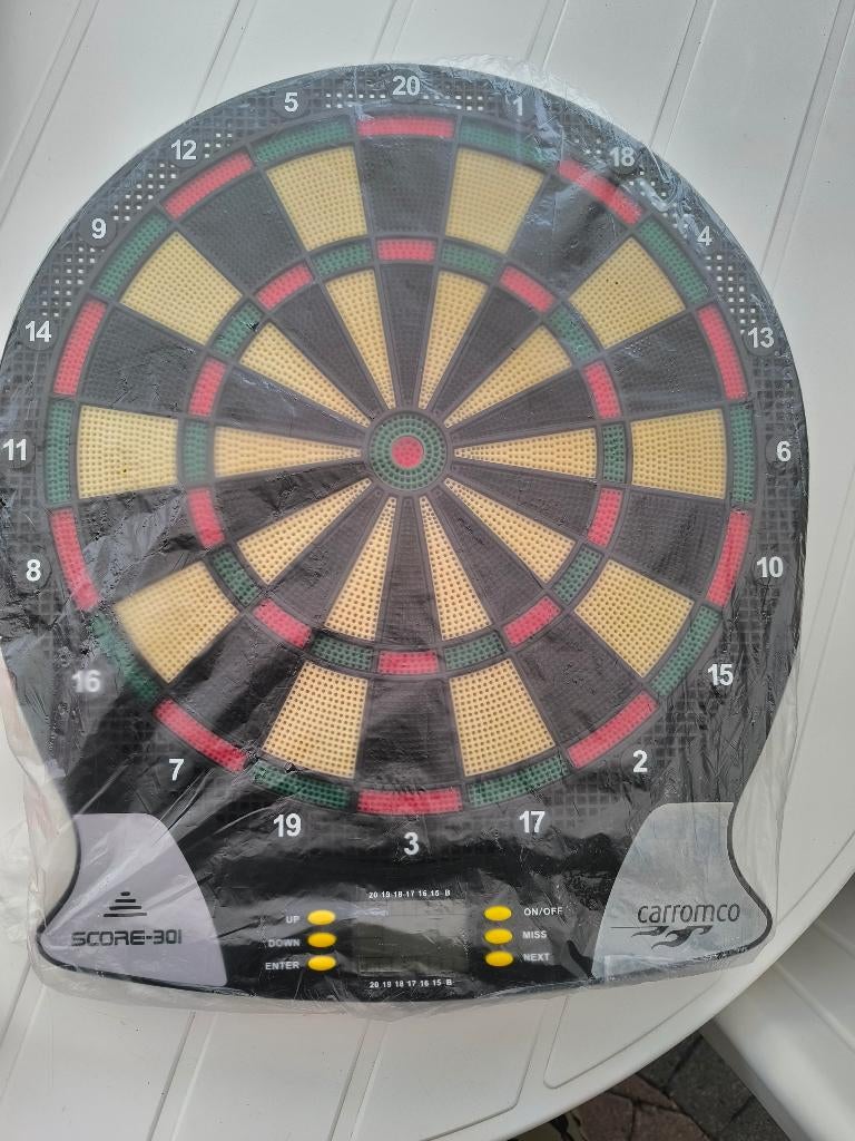 Dartbord Elektronisch Carromco, Sports & Fitness, Fléchettes, Comme neuf, Cible de fléchettes, Électronique, Enlèvement ou Envoi