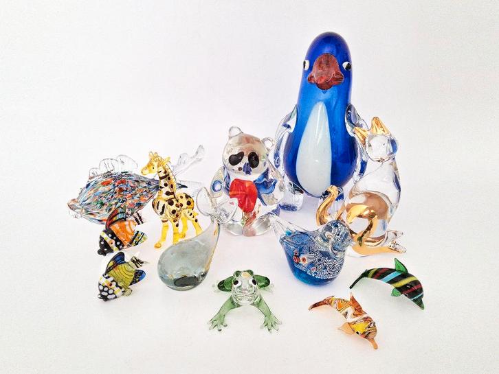 figurines d'animaux, art en verre, Collections, Statues & Figurines, Utilisé, Animal, Enlèvement ou Envoi