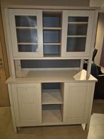 Kast met vol houten deuren en deuren met glas in., Huis en Inrichting, Ophalen, 100 tot 150 cm, Glas, 150 tot 200 cm