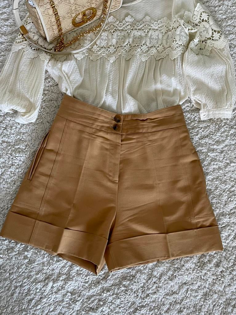 Bermuda TwinSet, Maat 38/40 (M), Kort, Beige, Nieuw