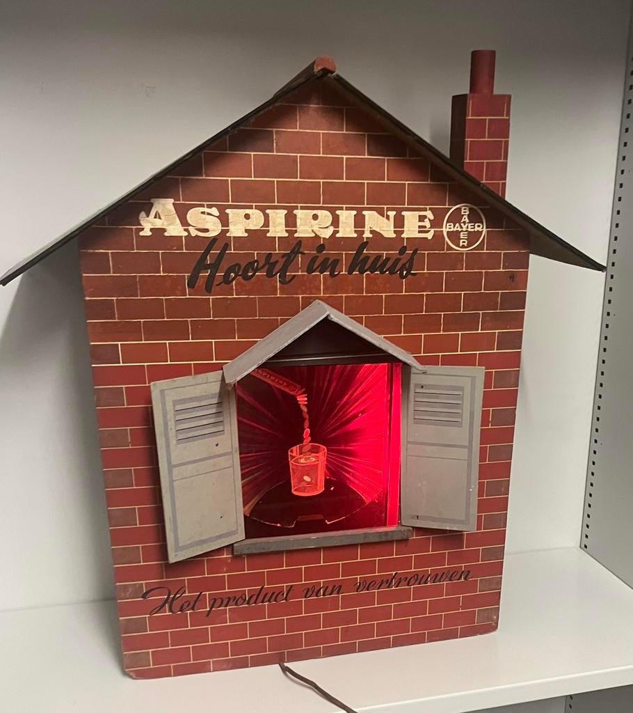 Vintage Reclamehuisje bayer, Ophalen, Reclamebord