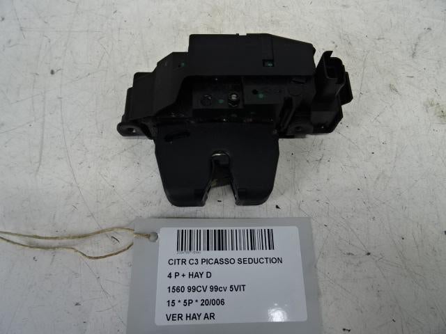 SERRURE COFFRE Citroën C3 Picasso (SH) (01-2009/10-2017), Autos : Pièces & Accessoires, Utilisé, Citroën, Haillon arrière