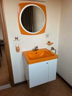 Vintage badkamermeubel met spiegel, Ophalen, Gebruikt, Wastafelkast