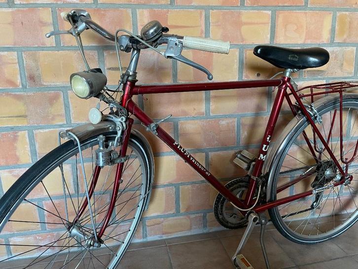 lichte sportieve heren fiets bordeau retro, Fietsen en Brommers, Fietsen | Heren | Herenfietsen, Gebruikt, Overige merken, 49 tot 53 cm