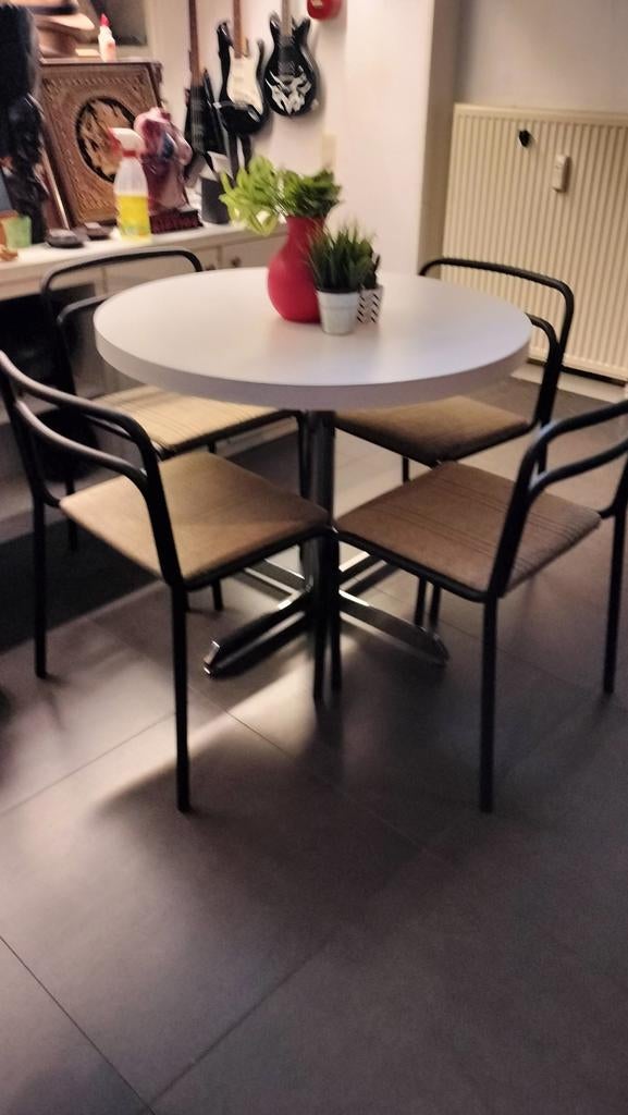 Vintage space-age mid-century ronde tafel met ORIX -Moltini, Enlèvement