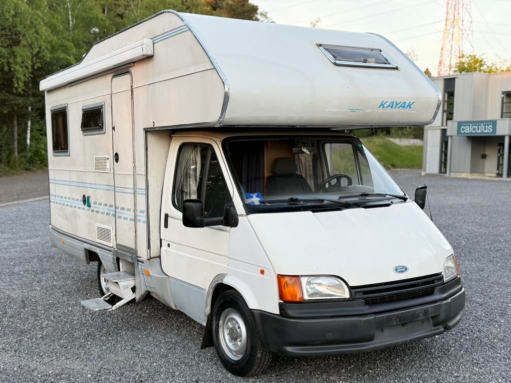 Mobilhome Ford Transit 2.4TD 091.000Km Gekeurd Goede Staat, Caravanes & Camping, Camping-cars, Particulier, jusqu'à 2, Ford, Ford