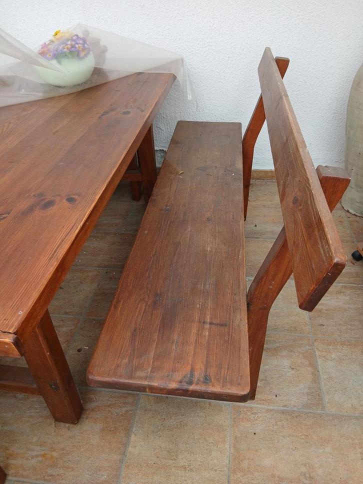 Table et bancs , plus un tabouret, Huis en Inrichting, Complete eetkamers, Ophalen