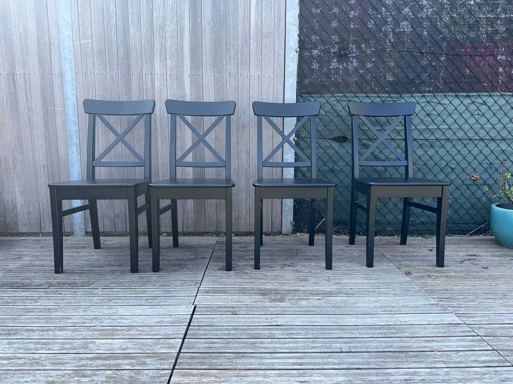 chaises noires, Maison & Meubles, Enlèvement, Utilisé, Noir