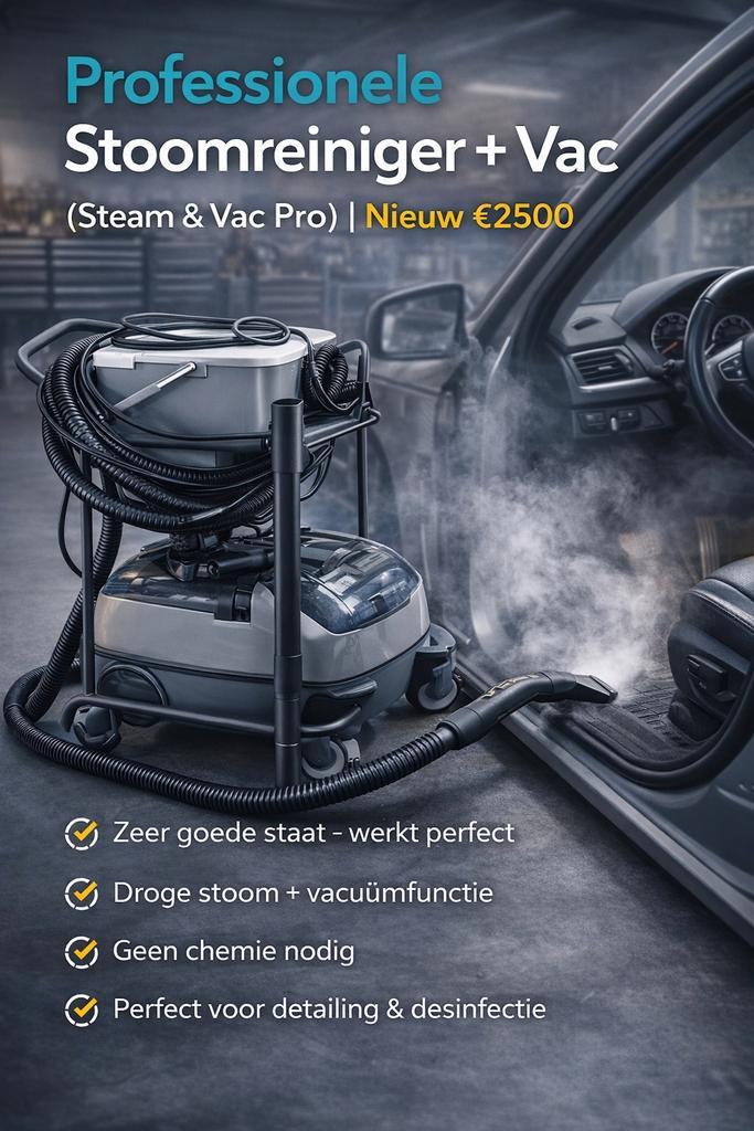 Professionele Stoomreiniger + Vac (Steam & Vac Pro, Elektronische apparatuur, Stoomapparaten, Zo goed als nieuw, Stoomreiniger