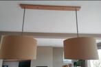 Hanglamp met 2 beige lampenkappen, Ophalen