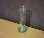 Transparante groen turquoise glazen gedraaide vaas, Enlèvement ou Envoi, Vert