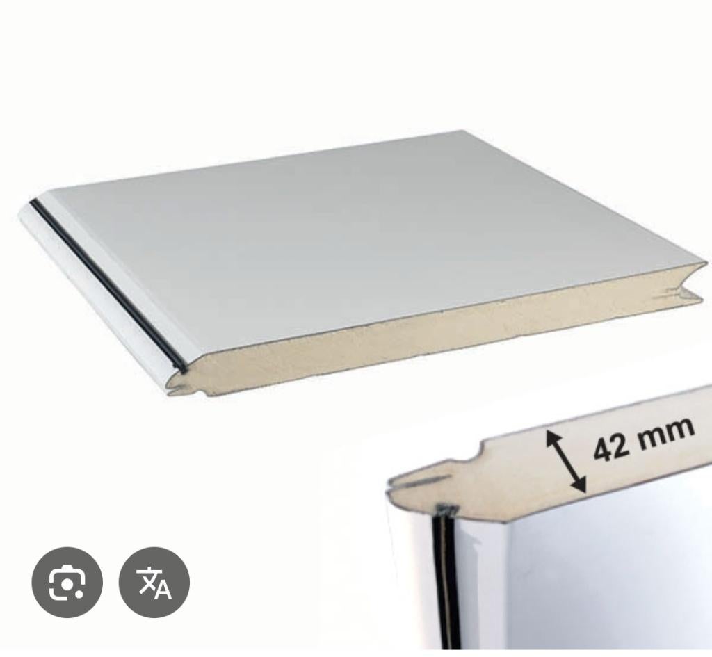 Panneau porte de garage stuc blanc, Neuf, Métal, Classique, Enlèvement