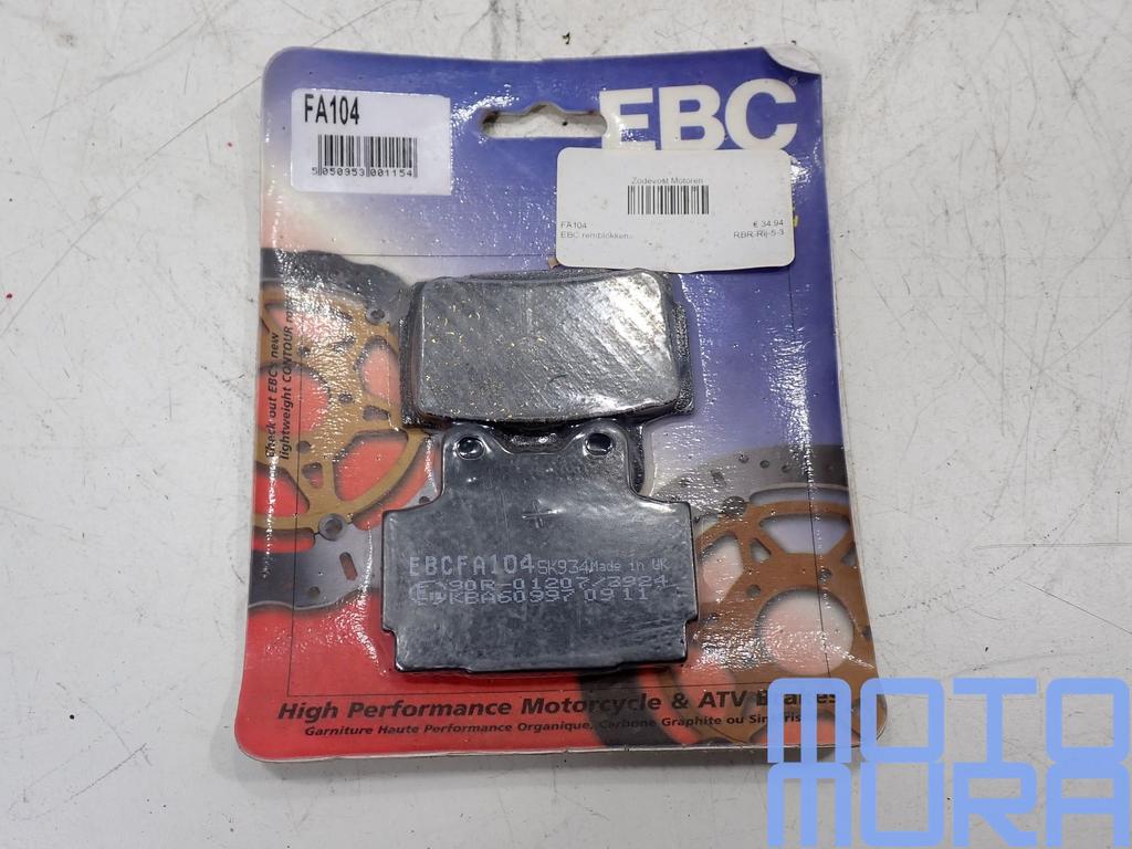 EBC FA104 Remblokken voor Yamaha FZR400, SRX400, XJR400, FZ6, Motos, Neuf, -, -, -