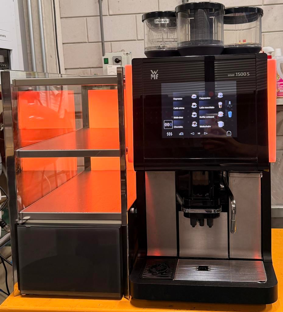 WMF 1500S 2 bonen en choco + Wmf Cup&Cool | gereviseerd, 10 kopjes of meer, Koffiebonen, Ophalen, Stoompijpje