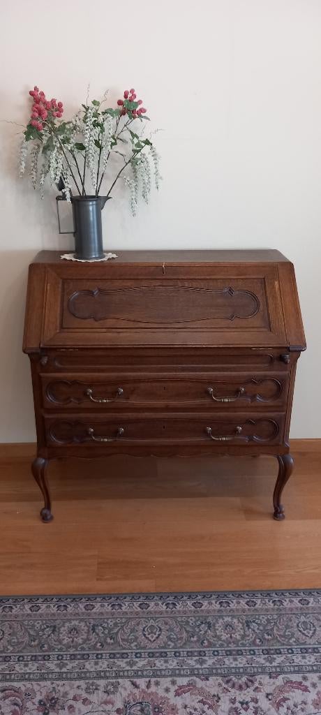 Secrétaire bureau en bois massif avec abattant, Enlèvement