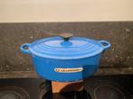 LE CREUSET 29 ovaal braadpan/ketel geëmailleerd gietijzer, Gebruikt, Gietijzer, Ophalen of Verzenden, Keramische plaat