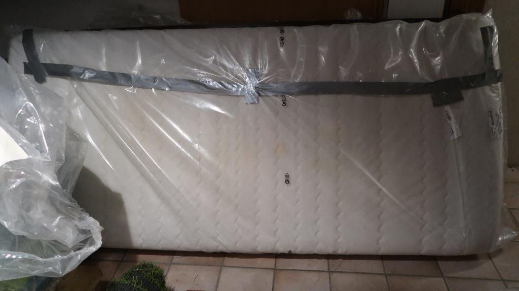 Matras en lattenbodem, Ophalen, Gebruikt, 90 cm, Eenpersoons